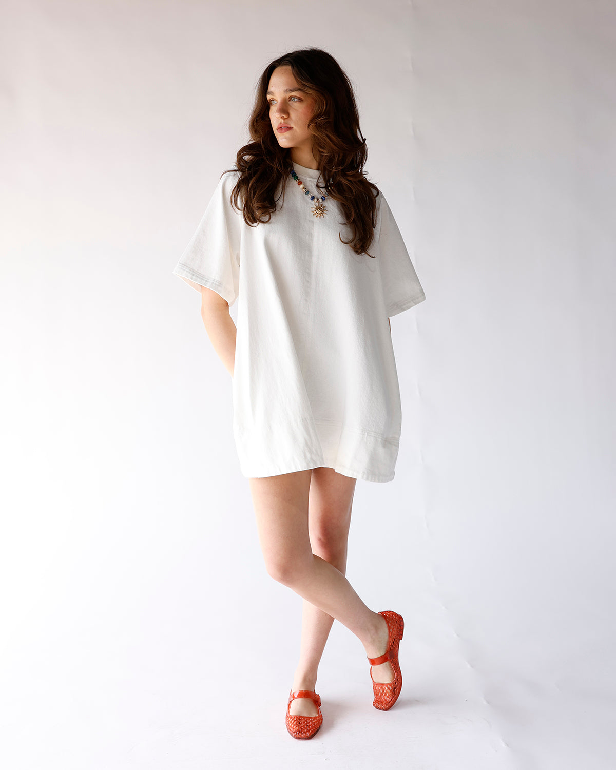 CLEAN SLATE DENIM MINI DRESS