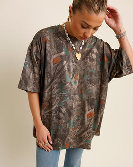 overzised camo tee