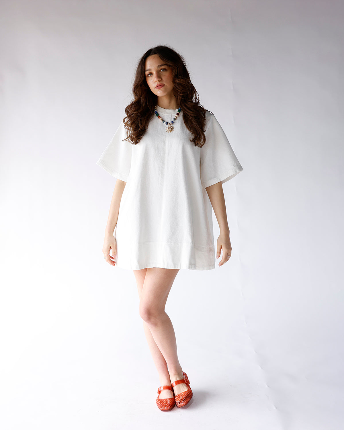 CLEAN SLATE DENIM MINI DRESS