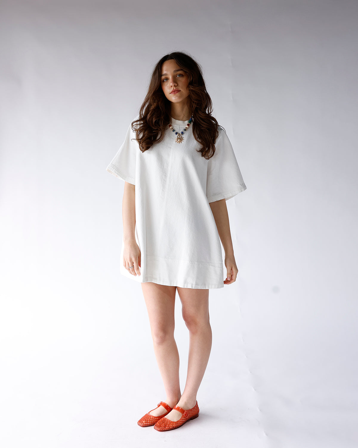 CLEAN SLATE DENIM MINI DRESS