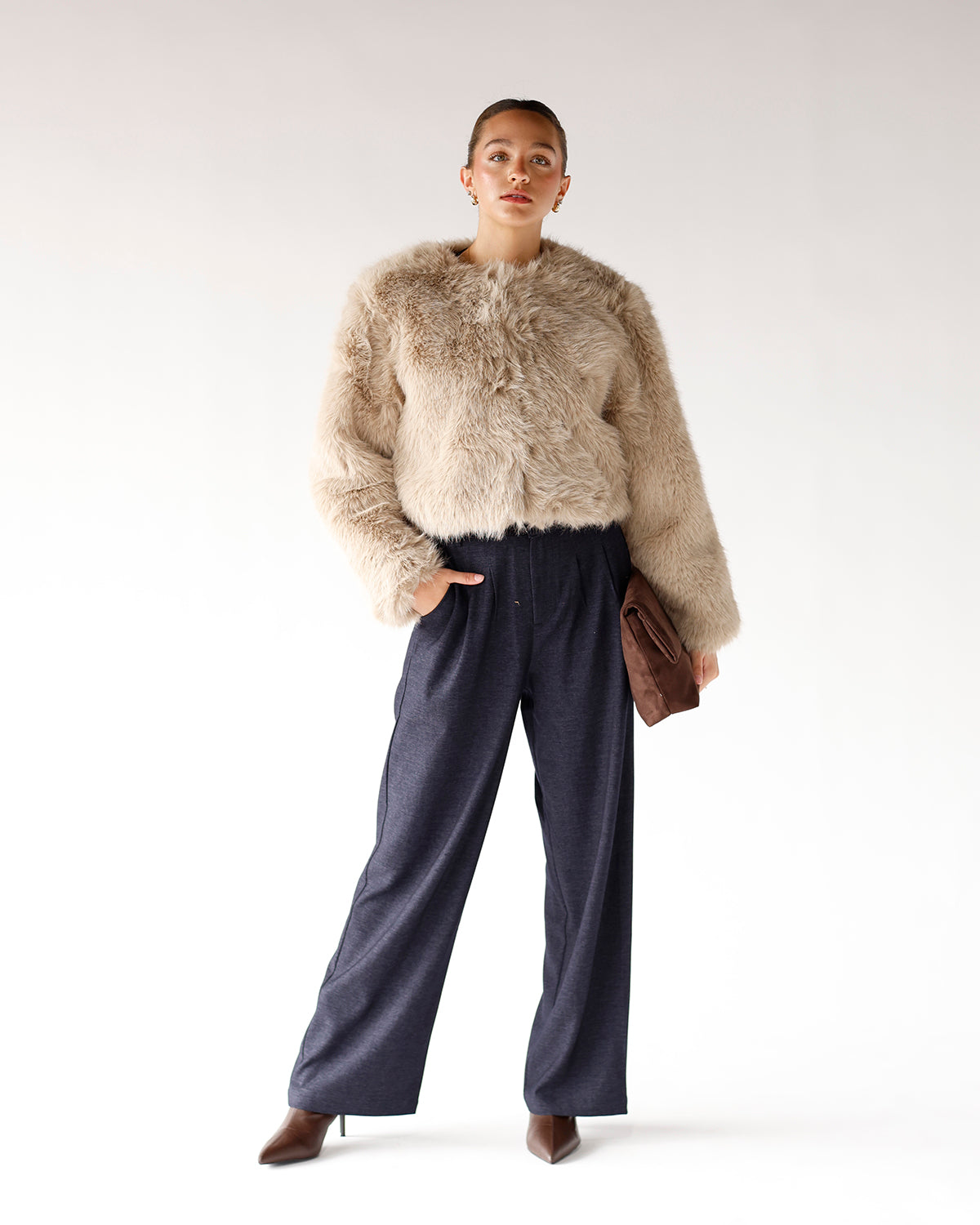POWER MOVE FAUX FUR JACKET