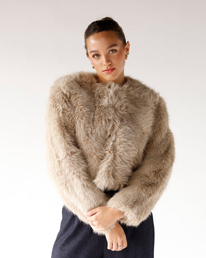 POWER MOVE FAUX FUR JACKET
