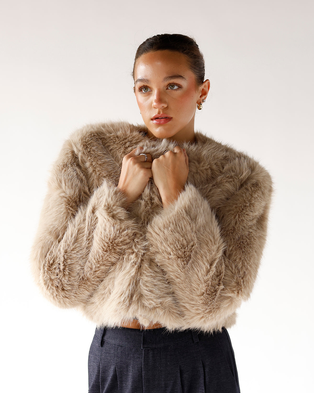 faux fur fur coat holiday coat nye outfit coat girls night cocktail party outfit 