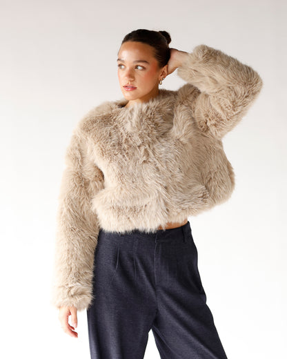 POWER MOVE FAUX FUR JACKET