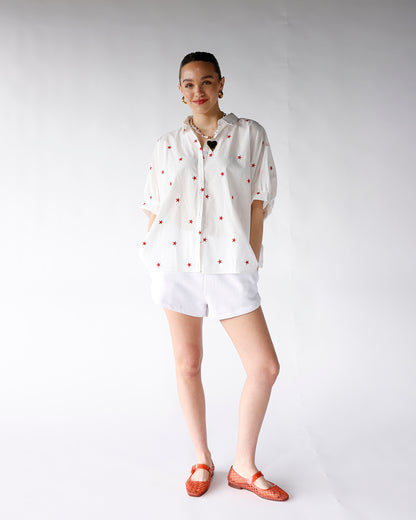 STAR SPANGLED BUTTON UP BLOUSE