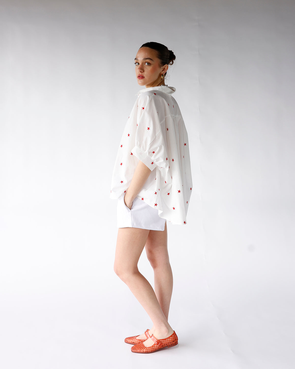 STAR SPANGLED BUTTON UP BLOUSE