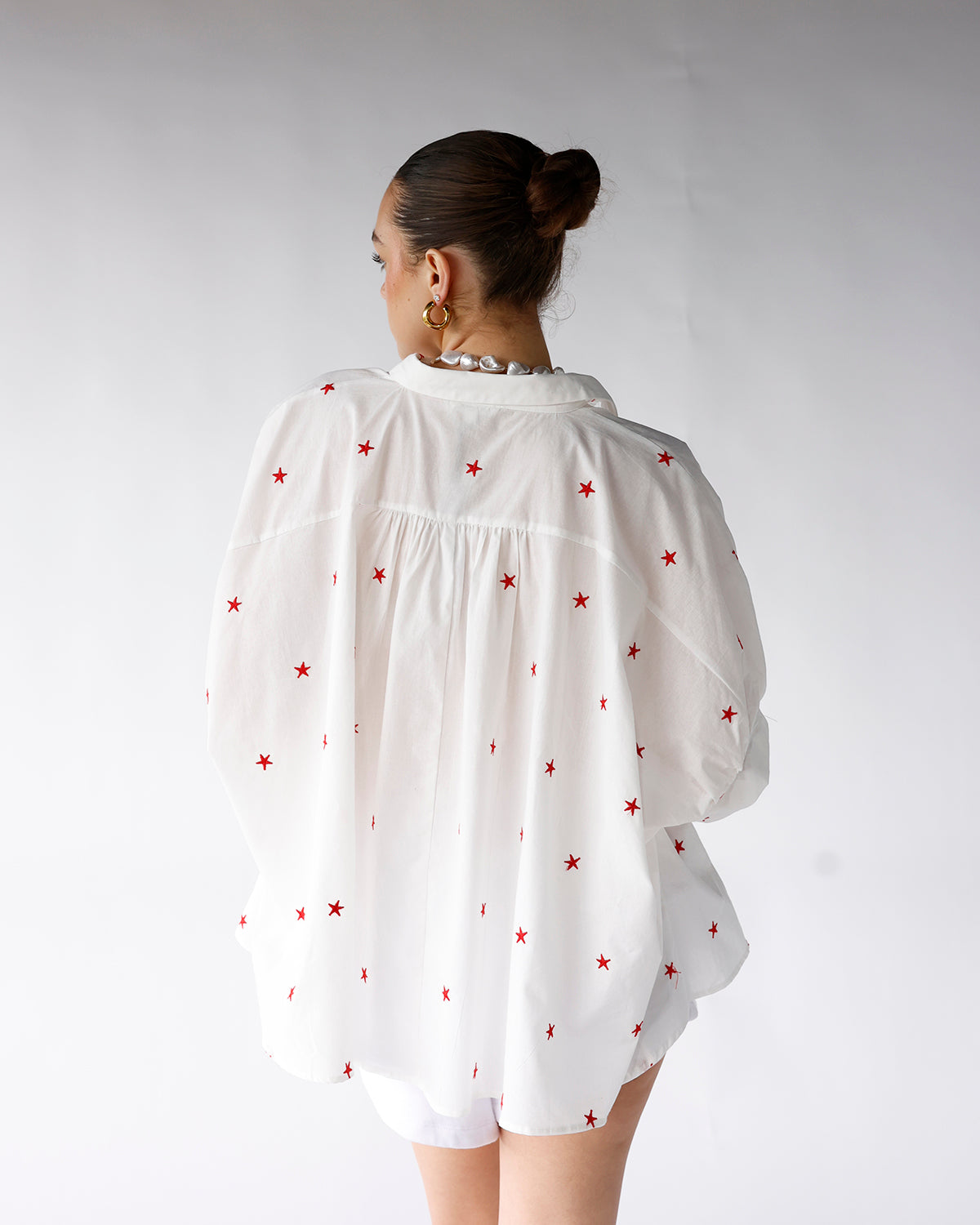 STAR SPANGLED BUTTON UP BLOUSE