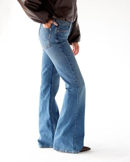 FREE PEOPLE WEST COAST RELAXED FLARE X HUMBLE
