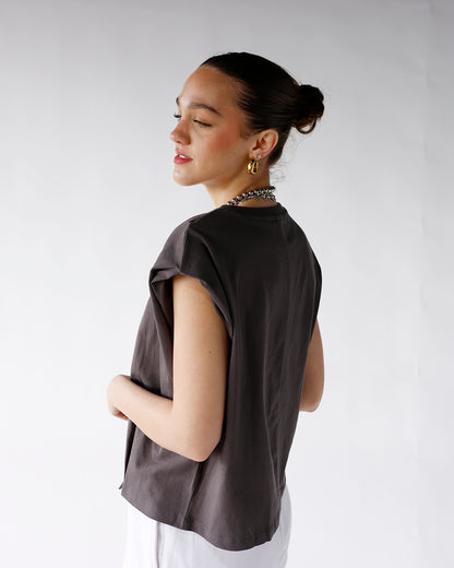 NIGHTS LIKE THIS MUSCLE TEE X WASHED BLACK