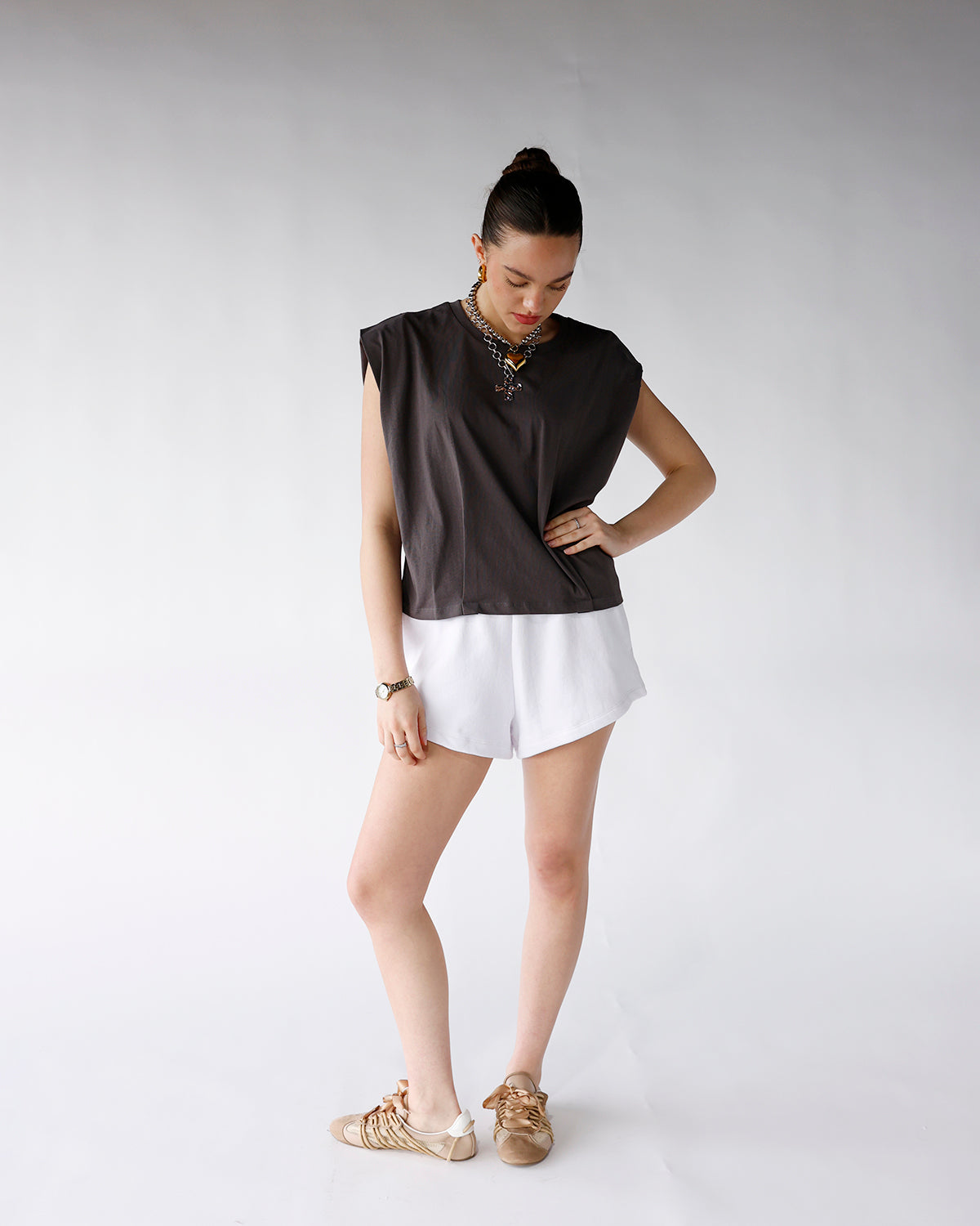 NIGHTS LIKE THIS MUSCLE TEE X WASHED BLACK
