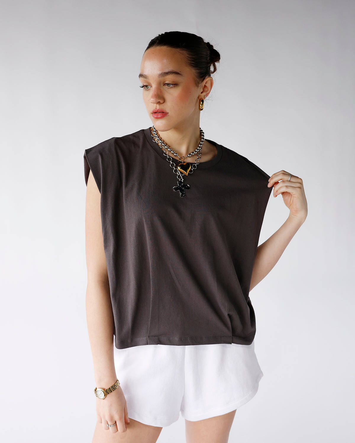 NIGHTS LIKE THIS MUSCLE TEE X WASHED BLACK