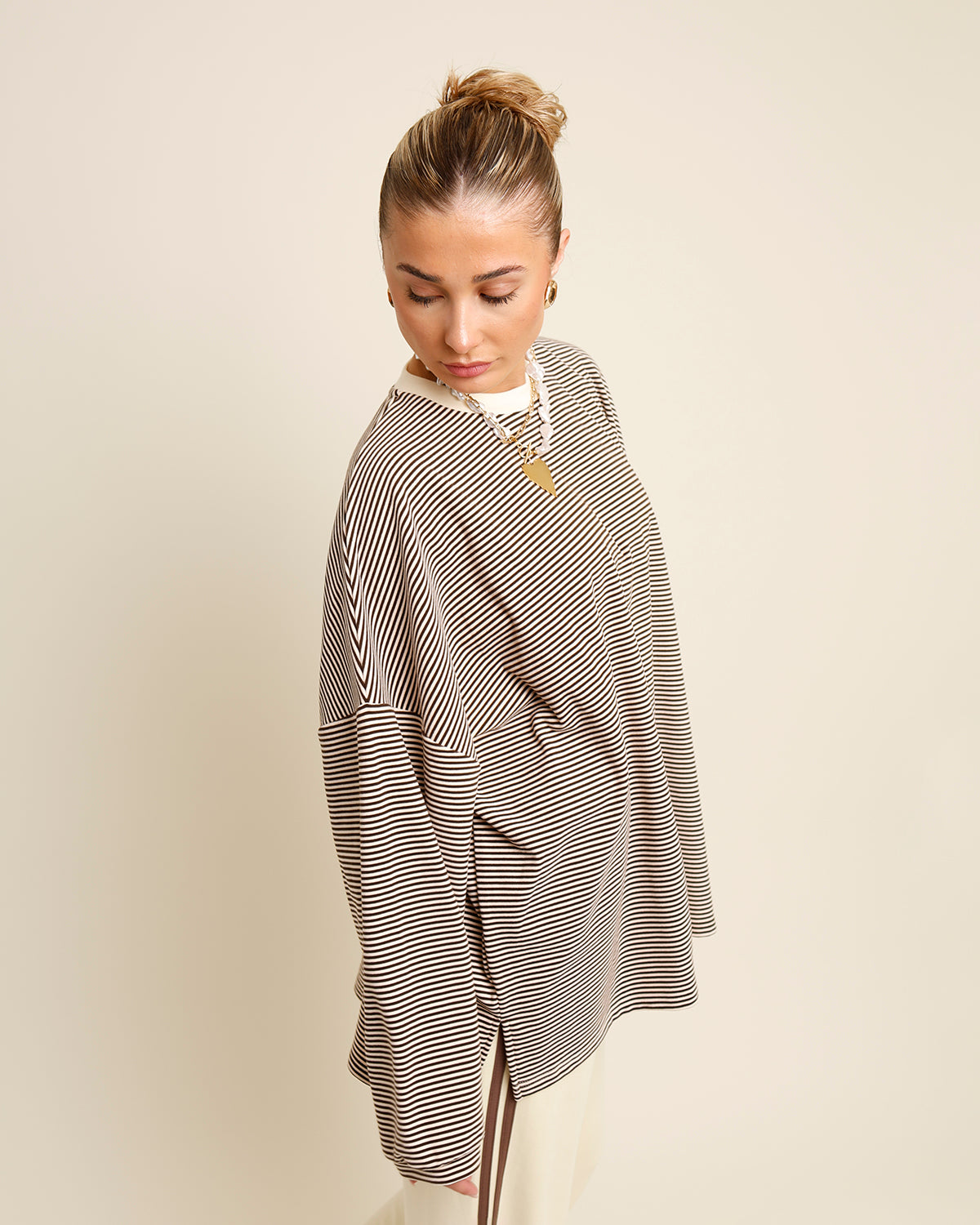 ALWAYS PULLING FOR IT LONG SLEEVE TEE X BROWN