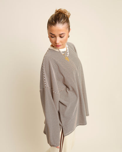 ALWAYS PULLING FOR IT LONG SLEEVE TEE X BROWN