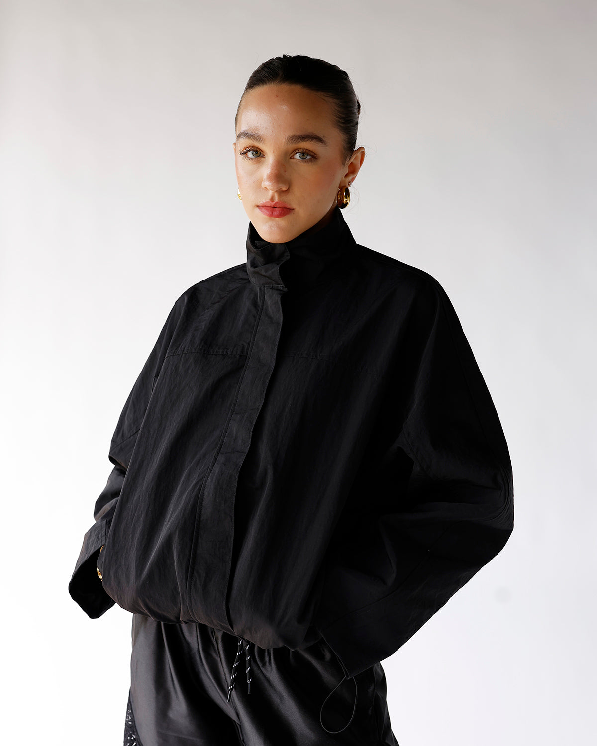 black mesh lined windbreaker jacket women's windbreaker jacket