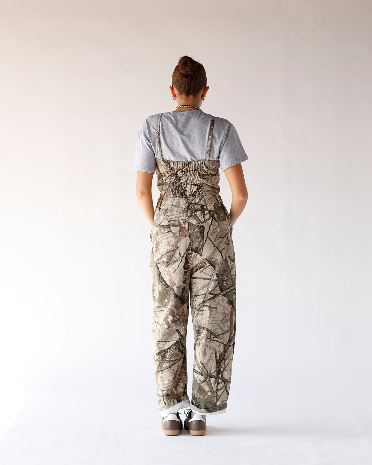 CAMO DENIM JUMPSUIT