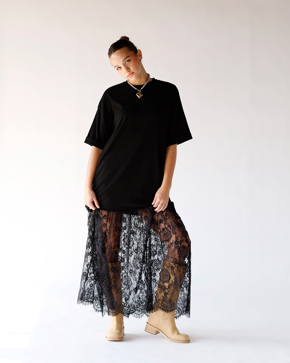 THE ADELINE SHEER LACE MAXI DRESS