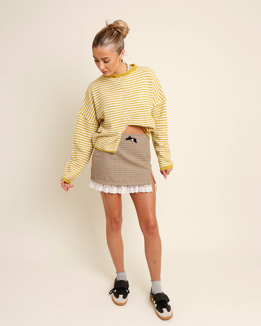 dijon yellow striped sweater 