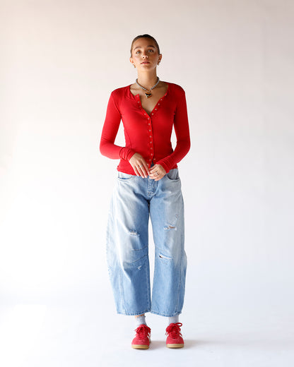 FREE PEOPLE GOING PLACES CARDI X CHERRY CRUSH