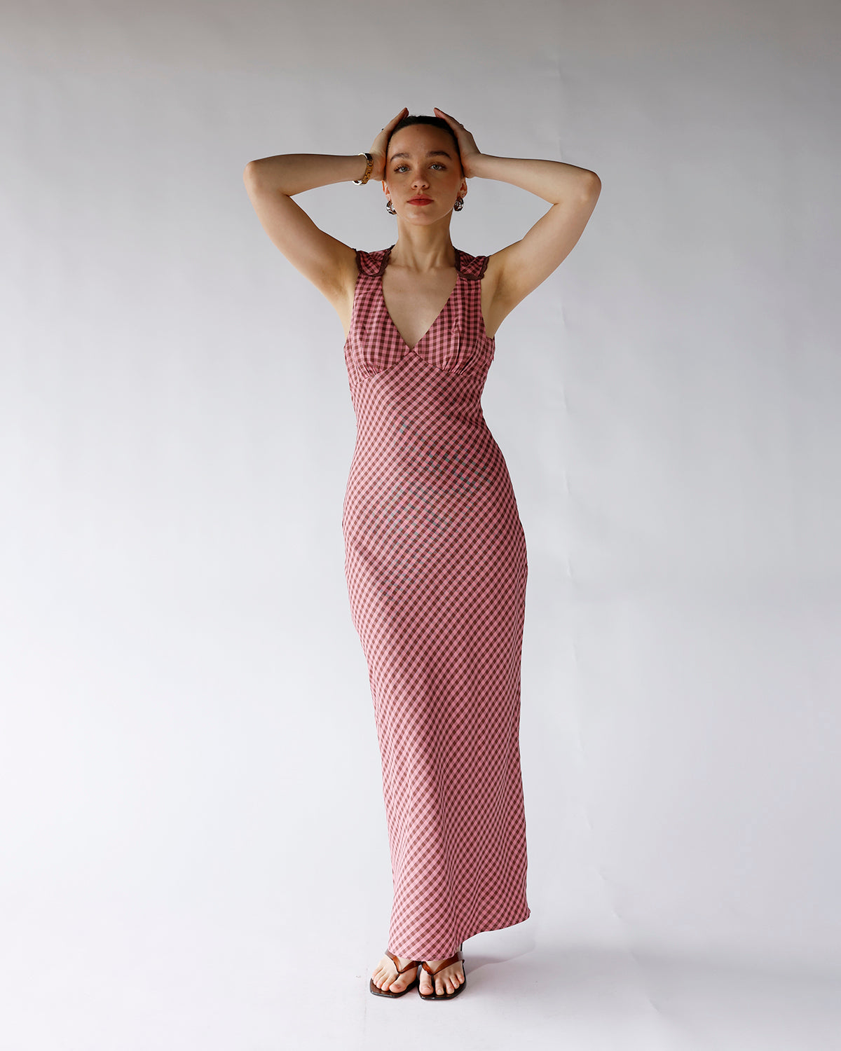 ROSIE GINGHAM MAXI DRESS