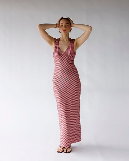 ROSIE GINGHAM MAXI DRESS