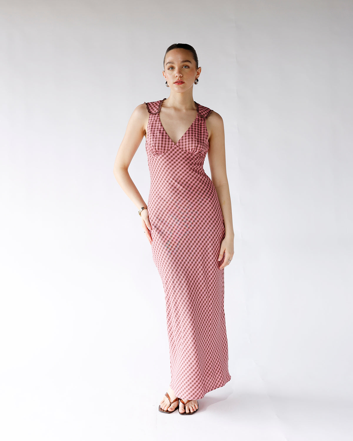 ROSIE GINGHAM MAXI DRESS