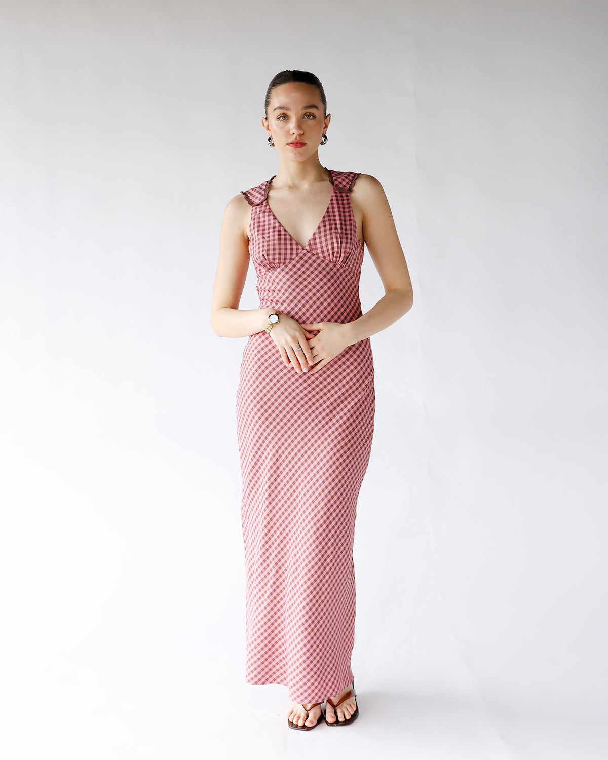 ROSIE GINGHAM MAXI DRESS