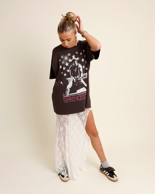 white lace midi skirt 