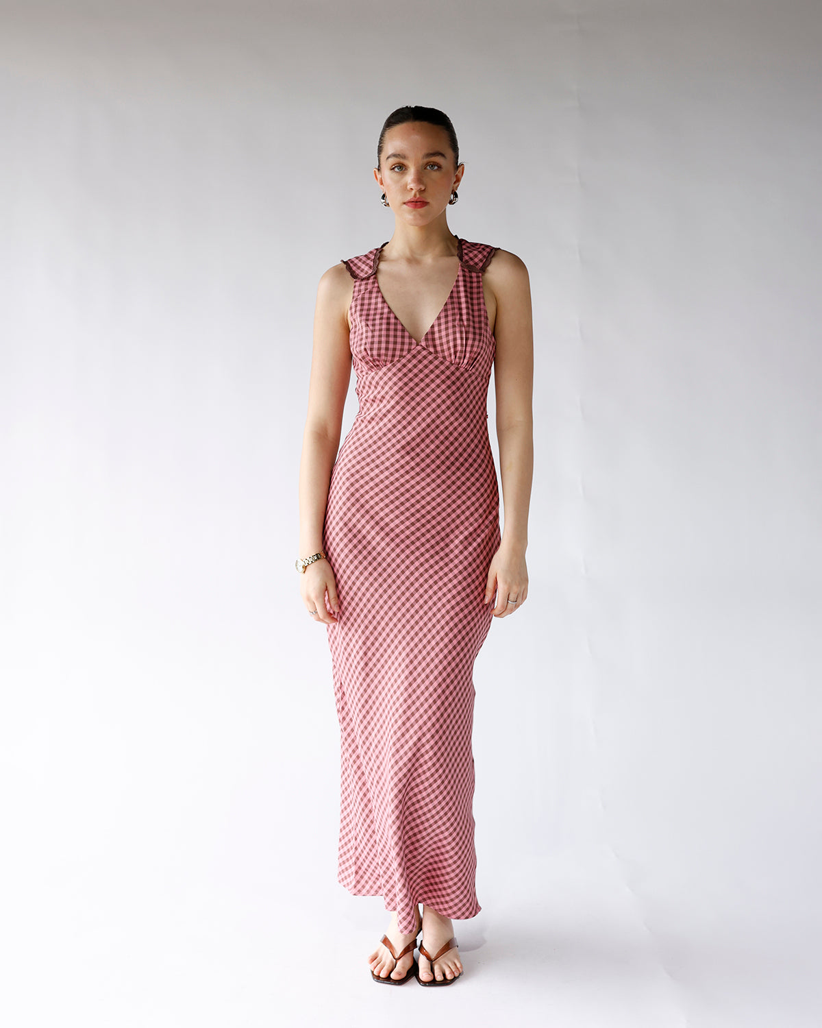 ROSIE GINGHAM MAXI DRESS