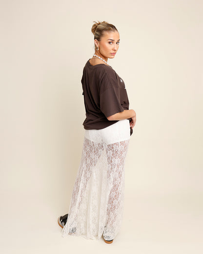 MAINSTAGE MUSE LACE SKIRT X WHITE