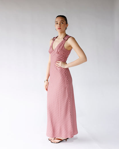 ROSIE GINGHAM MAXI DRESS