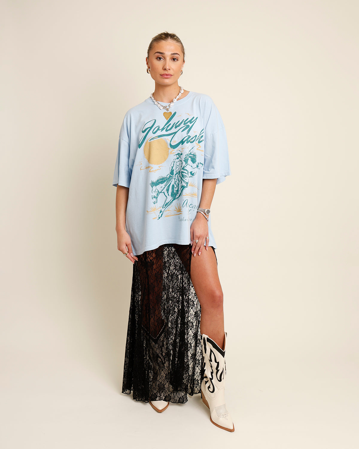 MAINSTAGE MUSE LACE SKIRT X BLACK