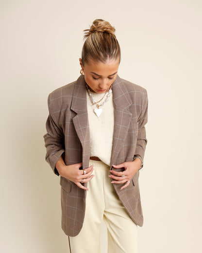 FREE PEOPLE PAPER CUT PINSTRIPE BLAZER