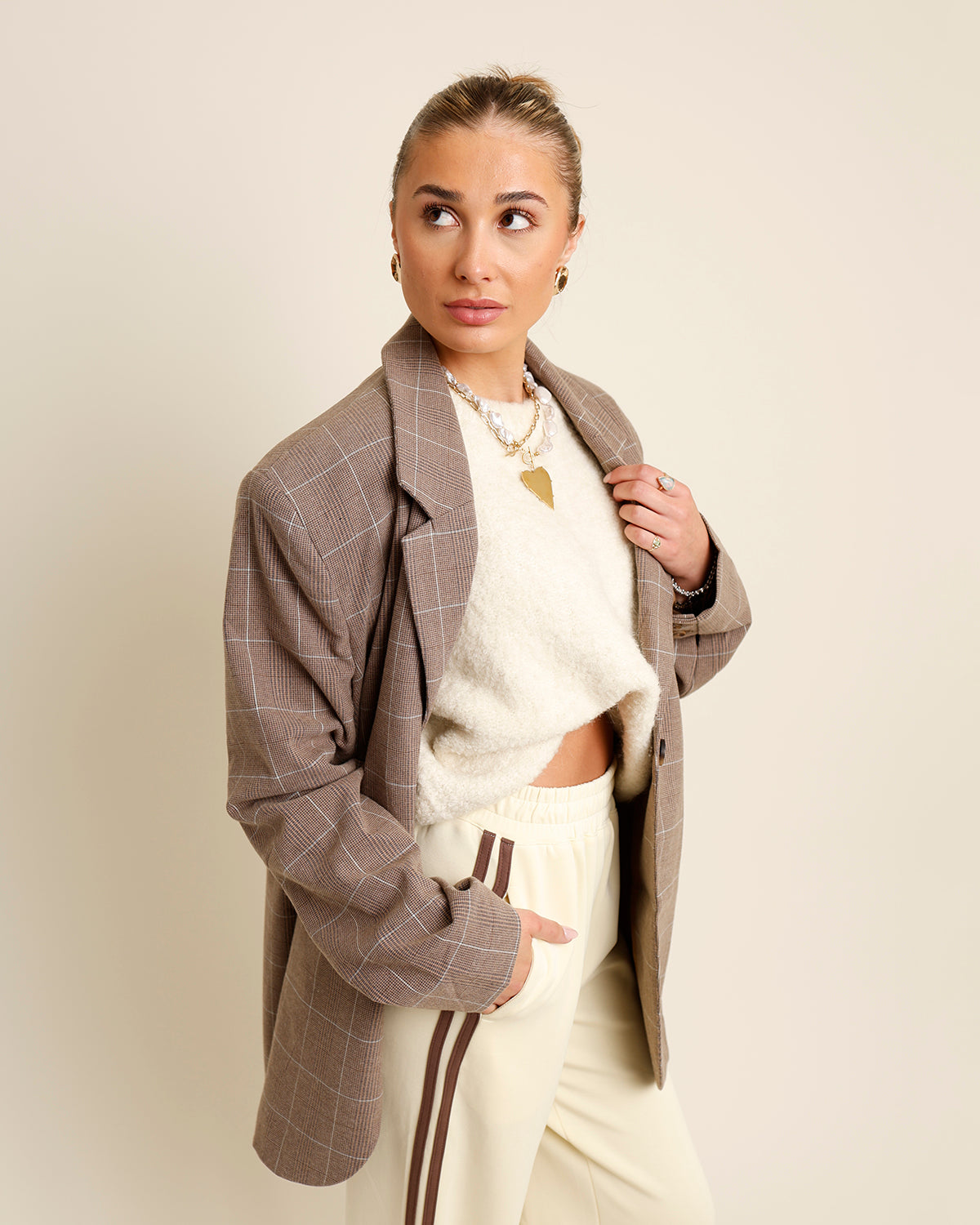 FREE PEOPLE PAPER CUT PINSTRIPE BLAZER
