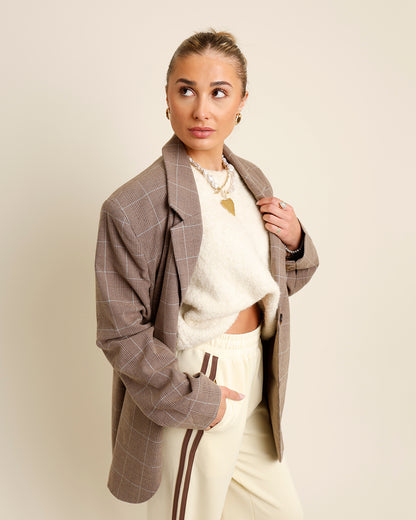 FREE PEOPLE PAPER CUT PINSTRIPE BLAZER