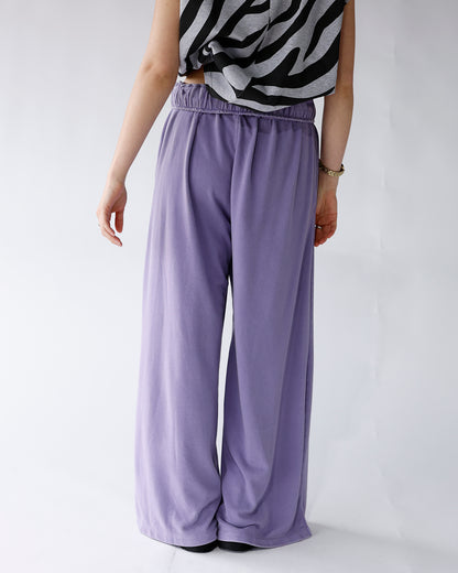PANTHER FOLD-OVER WAIST WIDE LEG SWEATPANTS
