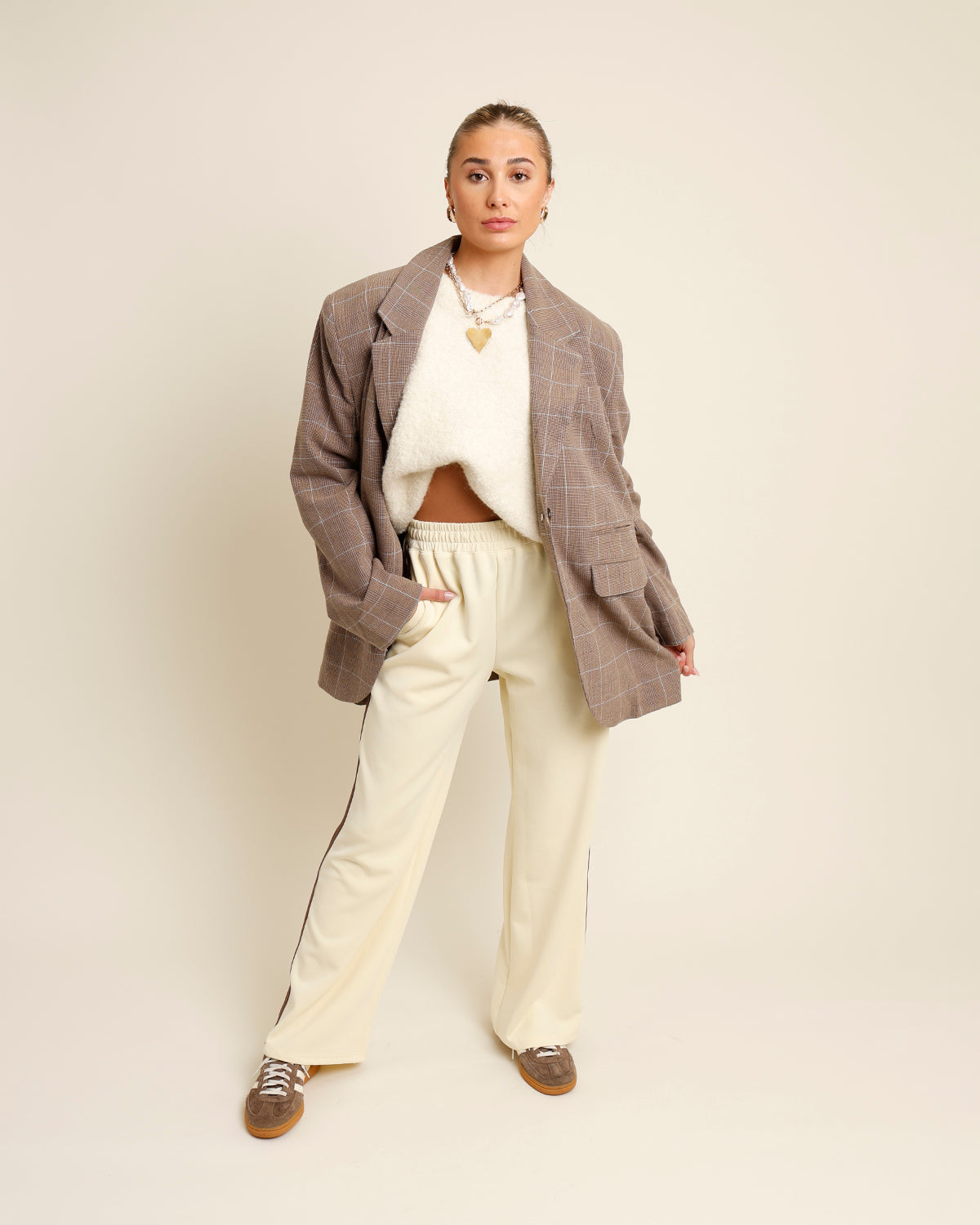 FREE PEOPLE PAPER CUT PINSTRIPE BLAZER