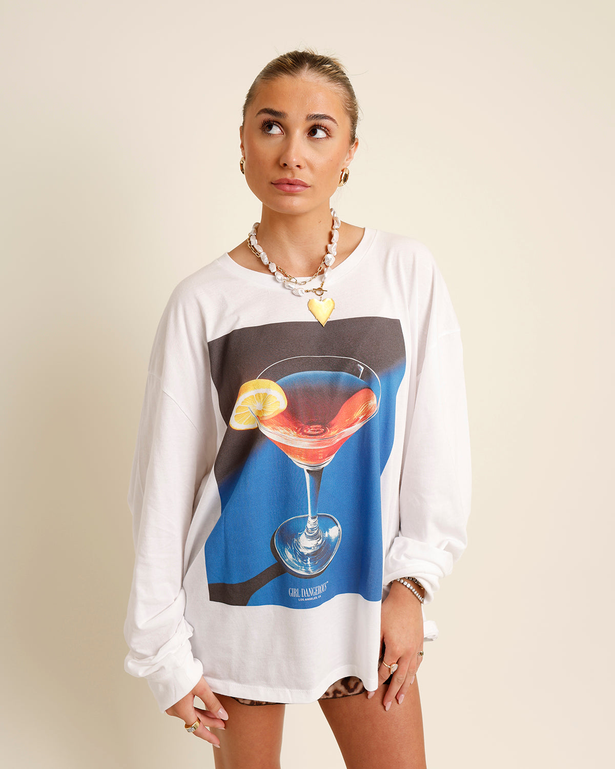 girl dangerous mimosa graphic tee