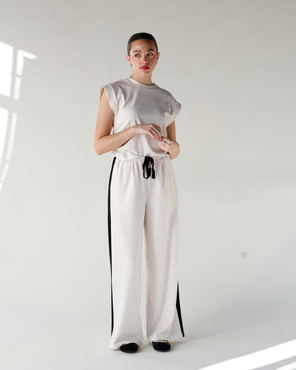 MORNING BREW RUCHED KNIT TOP