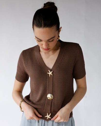 GOLDEN TIDE KNIT TOP
