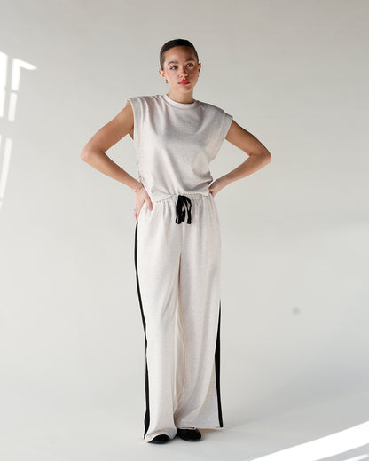 MORNING BREW RUCHED KNIT TOP