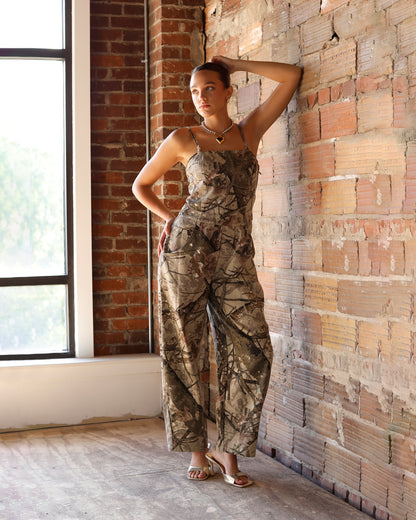 CAMO DENIM JUMPSUIT