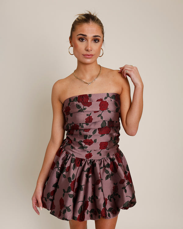 THORNS AND ROSES MINI DRESS