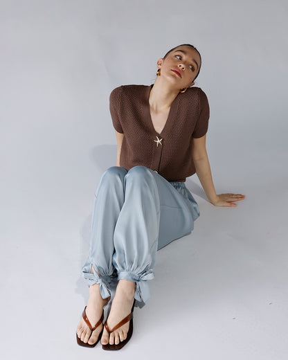 MARGO SANDAL KITTEN HEEL X BROWN