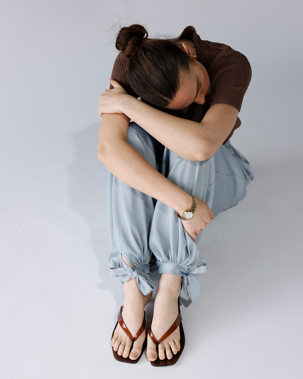 MARGO SANDAL KITTEN HEEL X BROWN