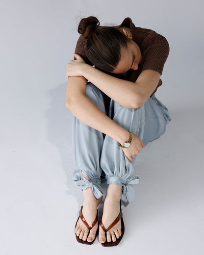 MARGO SANDAL KITTEN HEEL X BROWN