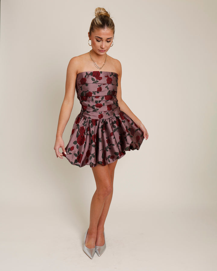 THORNS AND ROSES MINI DRESS