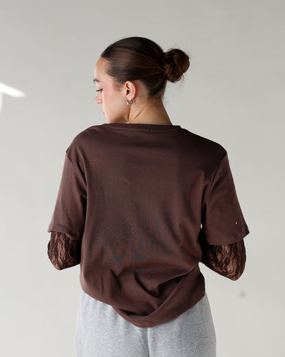 LACE ABOUT IT TEE X BROWN