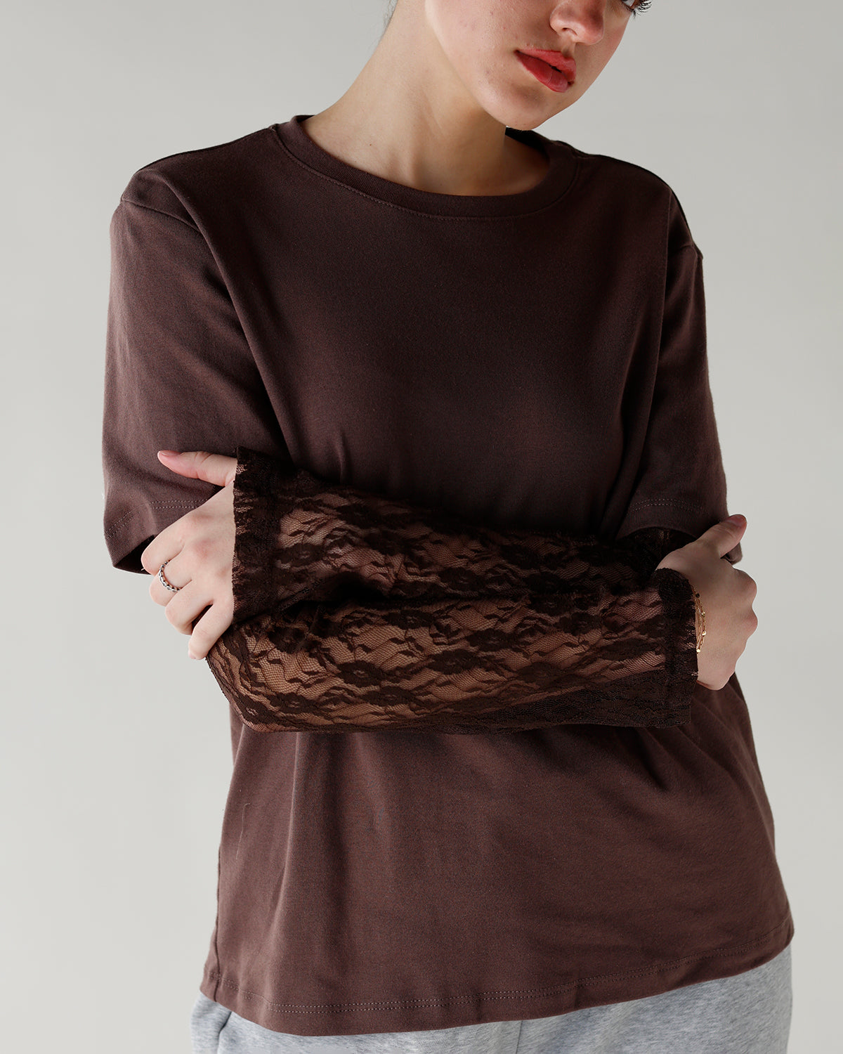 LACE ABOUT IT TEE X BROWN