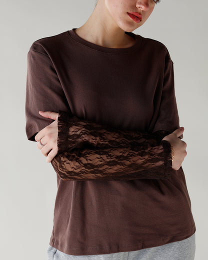 LACE ABOUT IT TEE X BROWN