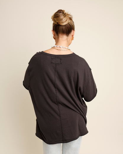 FREE PEOPLE NINA TEE X BLACK